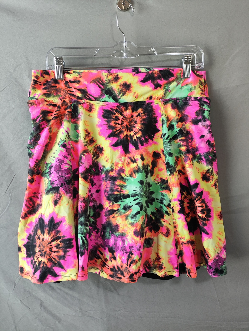 Donajo Skirt Womens Size 3 Neon Tie Dye Athletic Activewear Brazil Festival